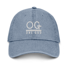 Load image into Gallery viewer, "OG One God" DENIM Dad Hat