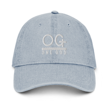 Load image into Gallery viewer, "OG One God" DENIM Dad Hat