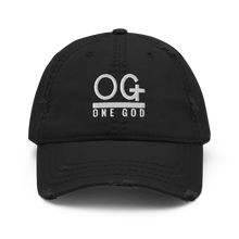 Load image into Gallery viewer, "OG One God" Distressed Dad Hat