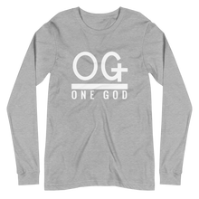 Load image into Gallery viewer, “OG One God” Men’s/Unisex Long Sleeve Tee
