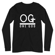 Load image into Gallery viewer, “OG One God” Men’s/Unisex Long Sleeve Tee