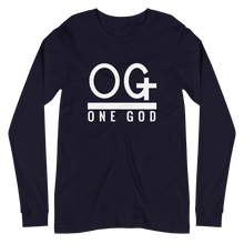Load image into Gallery viewer, “OG One God” Men’s/Unisex Long Sleeve Tee