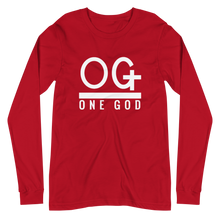 Load image into Gallery viewer, “OG One God” Men’s/Unisex Long Sleeve Tee
