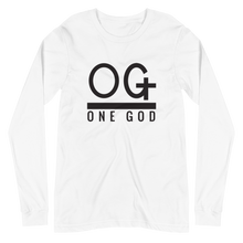 Load image into Gallery viewer, “OG One God” Men’s/Unisex Long Sleeve Tee