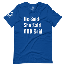 Load image into Gallery viewer, Men's/Unisex "He Said She Said" Tee
