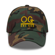 Load image into Gallery viewer, Gold Series &quot;OG One God&quot; Dad hat
