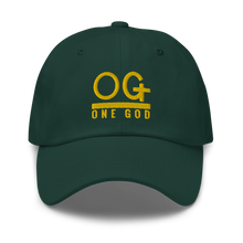 Load image into Gallery viewer, Gold Series &quot;OG One God&quot; Dad hat
