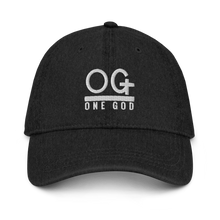 Load image into Gallery viewer, &quot;OG One God&quot; DENIM Dad Hat
