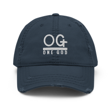 Load image into Gallery viewer, &quot;OG One God&quot; Distressed Dad Hat
