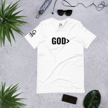 Load image into Gallery viewer, Men&#39;s/Unisex &quot;GOD&gt;&quot; T Shirt
