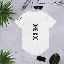 Load image into Gallery viewer, Men&#39;s/Unisex Curved Hem &quot;OG One God&quot; Tee
