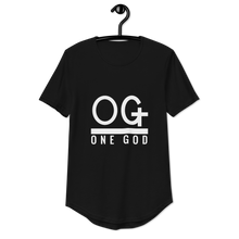 Load image into Gallery viewer, &quot;OG One God&quot; CURVED Hem T-Shirt Men&#39;s/Unisex
