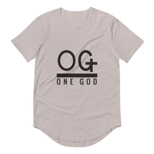 Load image into Gallery viewer, &quot;OG One God&quot; CURVED Hem T-Shirt Men&#39;s/Unisex
