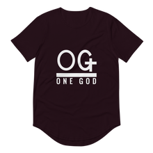 Load image into Gallery viewer, &quot;OG One God&quot; CURVED Hem T-Shirt Men&#39;s/Unisex
