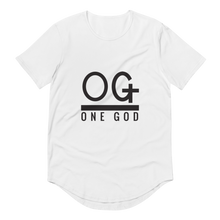 Load image into Gallery viewer, &quot;OG One God&quot; CURVED Hem T-Shirt Men&#39;s/Unisex
