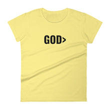 Load image into Gallery viewer, Women&#39;s &quot;GOD&gt; &quot; Tee
