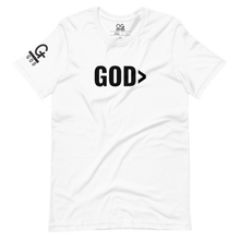 Load image into Gallery viewer, Men&#39;s/Unisex &quot;GOD&gt;&quot; T Shirt
